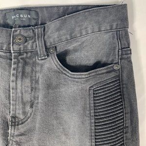 Pacsun Charcoal Grey  Moto Stacked Skinny Jeans 28" x 30"